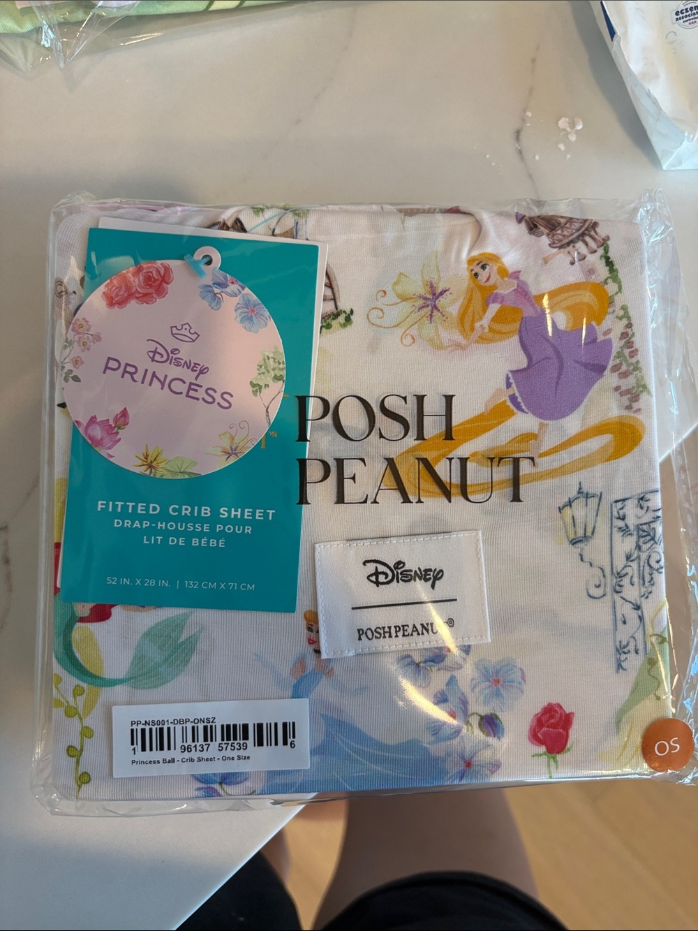 NWT Posh Peanut Disney Princess Ball crib sheet